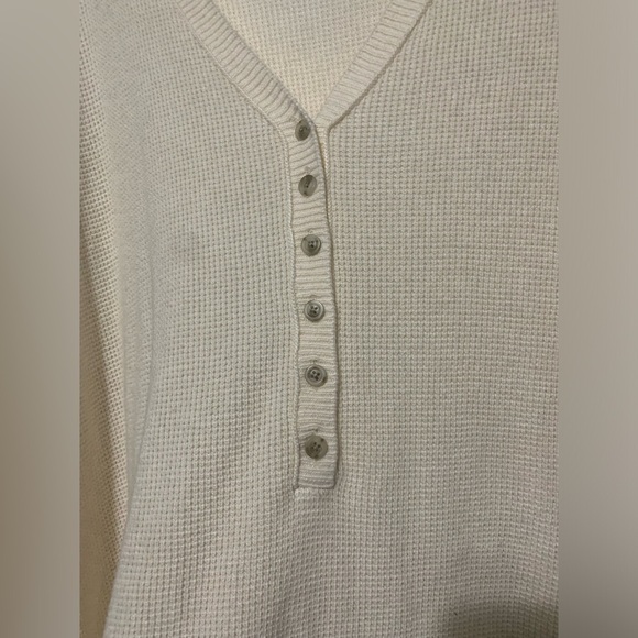 Madewell Women's Asherton Waffle Henley Sweater X1 NC737 - Picture 6 of 10